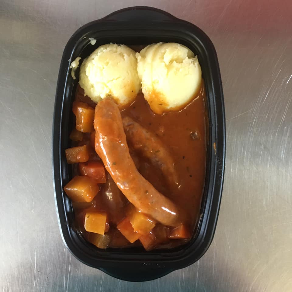 sausage and tatties in gravy